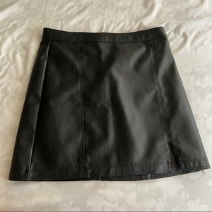 Abercrombie & Fitch Black Leather Skirt